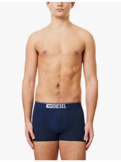 Diesel Branded-Waistband Pack of Five Stretch-Cotton Trunks
