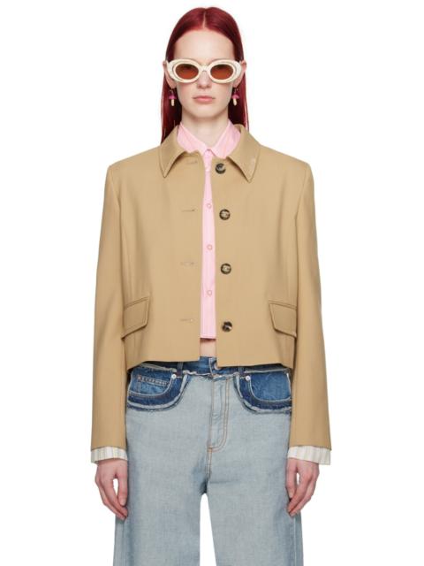 Marni Tan Cropped Jacket
