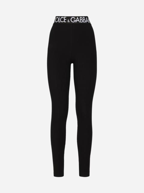 Dolce & Gabbana Jersey leggings with branded elastic