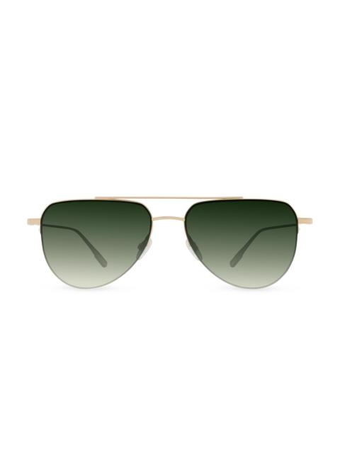 BARTON PERREIRA Women's McNair 55MM Aviator Sunglasses - Gold Green Gradient