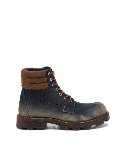 Diesel D-Hammer padded-collar lace-up boots
