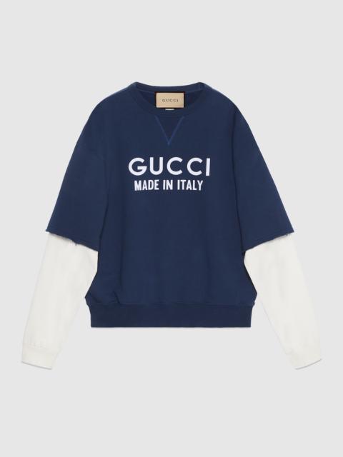 GUCCI Cotton sweatshirt with Gucci print