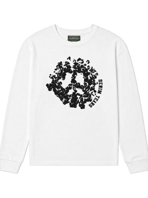 DENIM TEARS Peace Wreath LS Tee "White Black" DT686