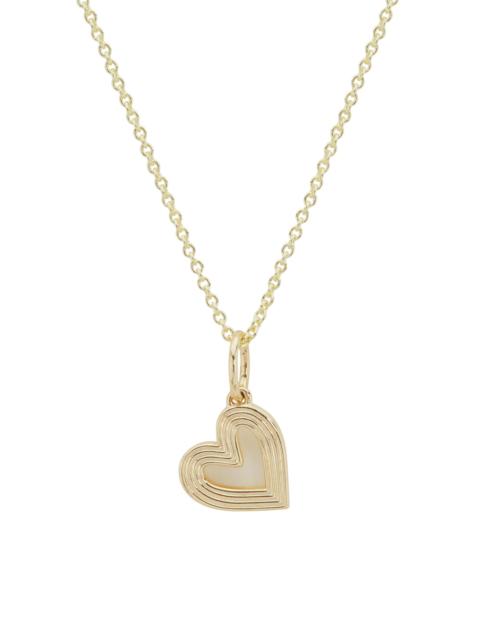 SYDNEY EVAN Women's Love Notes 14K Yellow Gold Fluted Heart Pendant Necklace - Yellow Gold