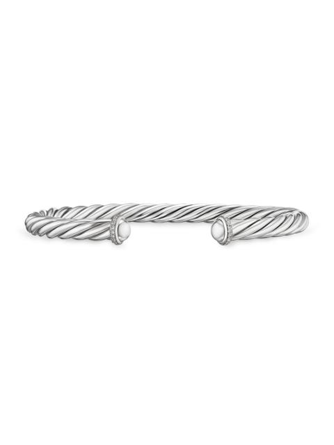 DAVID YURMAN Men's Cable Cuff Bracelet in Sterling Silver - Diamond