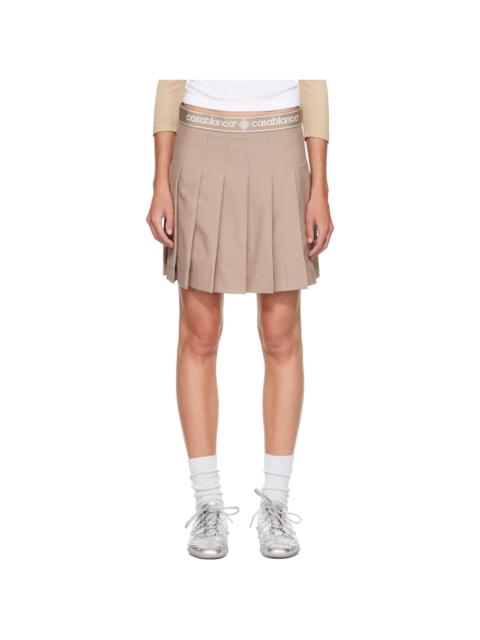CASABLANCA Beige Pleated Miniskirt