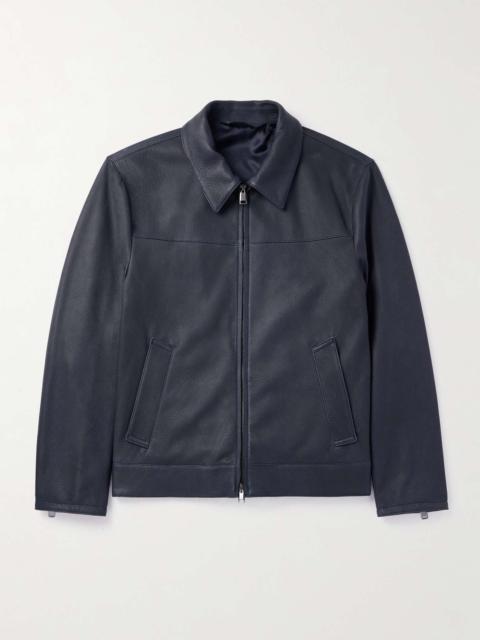 Full-Grain Leather Blouson Jacket