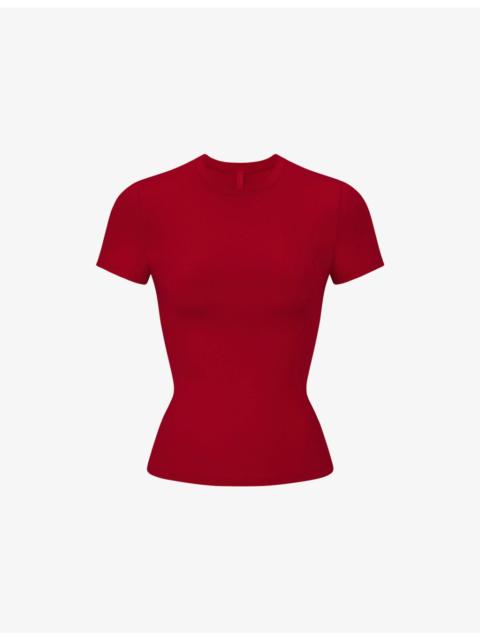 SKIMS Slim-Fit Round-Neck Stretch-Cotton T-Shirt