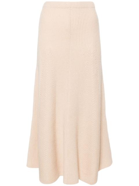 forte_forte ribbed-knit midi skirt