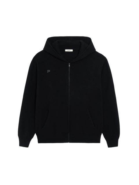 PANGAIA Archive Womens Recycled Cashmere Zipped Hoodie - Black