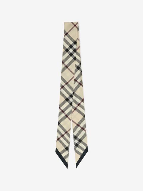 Burberry Skinny Check Silk Scarf