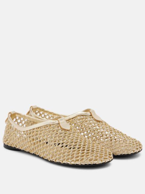 Loro Piana Floaty fishnet ballet flats
