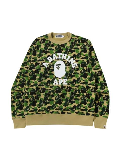 A BATHING APE® BAPE ABC Camo College Wide Crewneck 'Green'