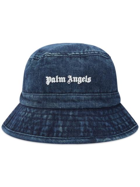 Palm Angels Palm Angels Denim Logo Bucket Hat