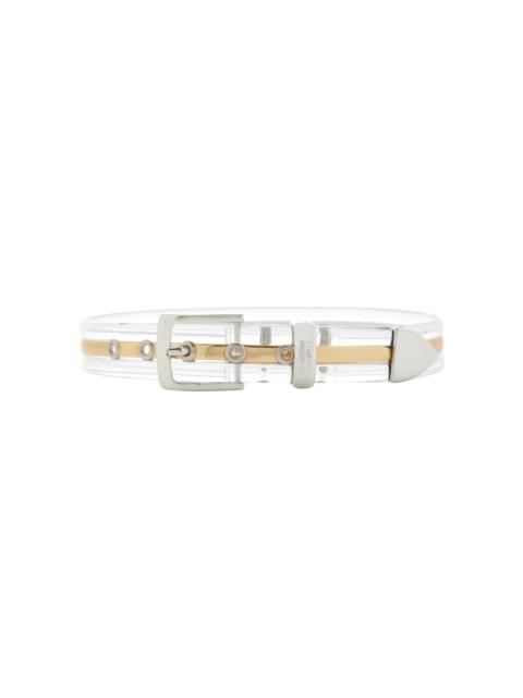 BRANDON MAXWELL Metal-Detailed PVC Belt gold
