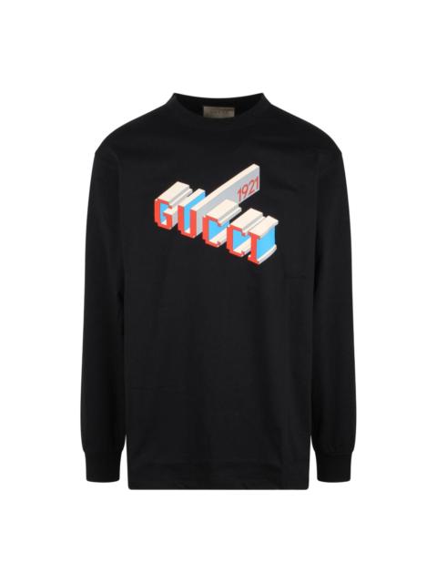 GUCCI Gucci Cotton Jersey Long Sleeve T-shirt 'Black' 774304-XJF69-1152