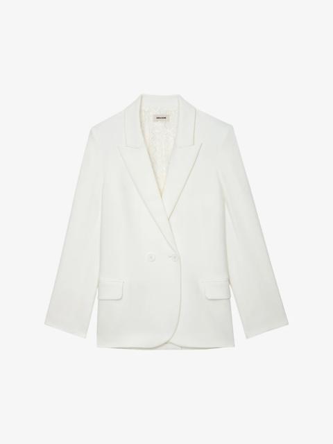 Zadig & Voltaire Visit Peace And Love diamanté-embellished stretch-woven blazer
