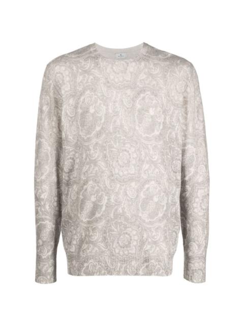 paisley-print knitted jumper