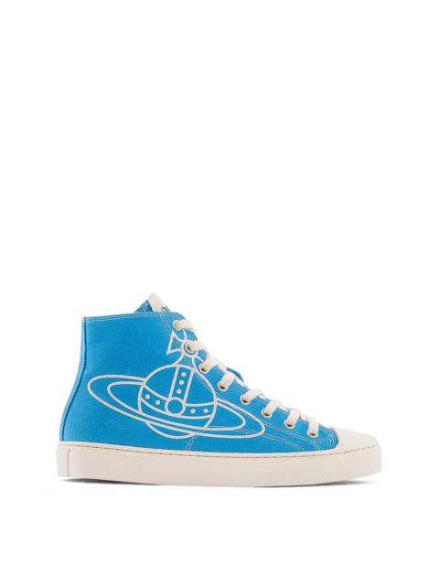 Vivienne Westwood ORB CANVAS HIGH TOP TRAINERS
