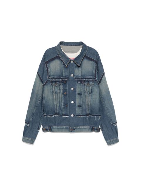 panelled denim jacket
