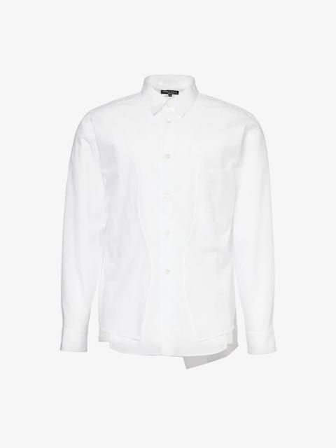 Comme des Garçons Homme Plus Long-sleeved asymmetric-hem cotton shirt