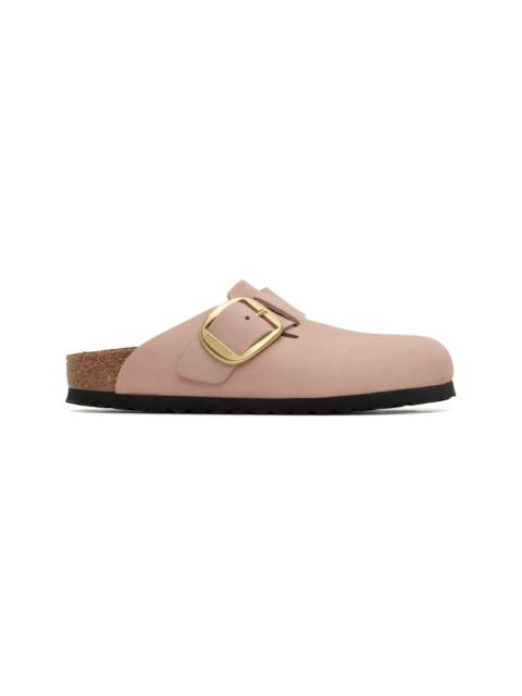 BIRKENSTOCK Pink Narrow Boston Big Buckle Slip-on Loafers