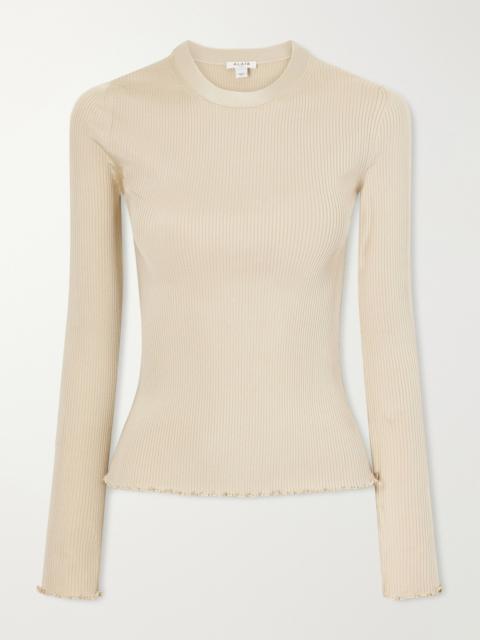 Alaïa Ribbed Silk-blend Top