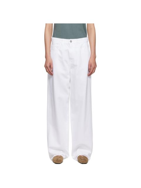 RÓHE White Signature Baggy Fit Jeans