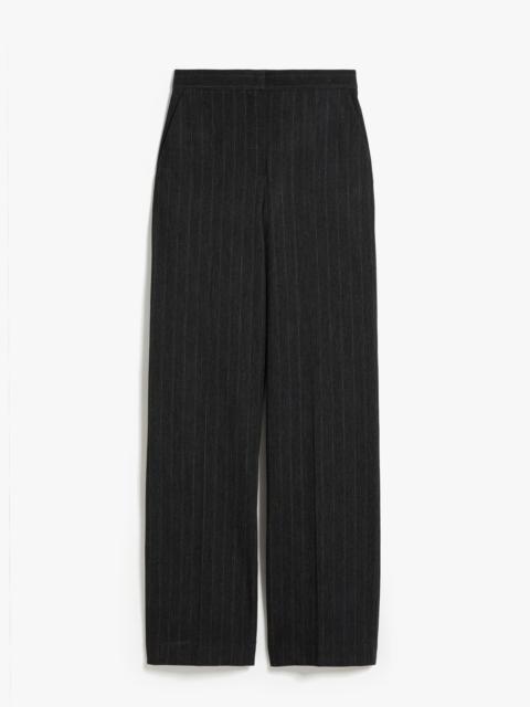 Pinstriped jersey trousers