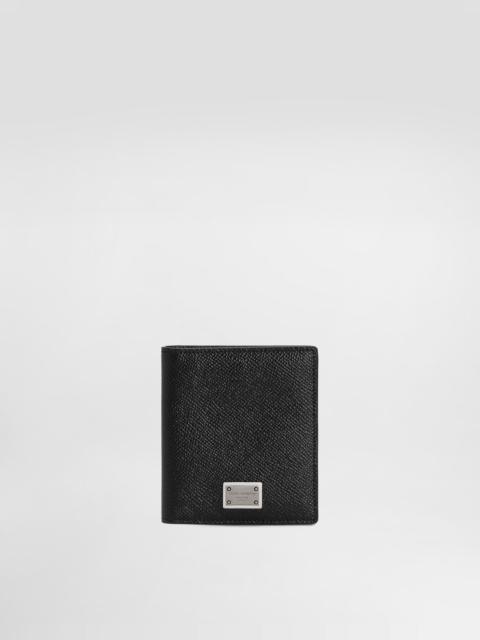 Dolce & Gabbana Dauphine-print calfskin bifold card holder