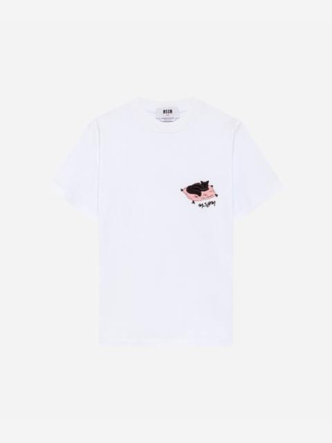 MSGM T-shirt with print and patch