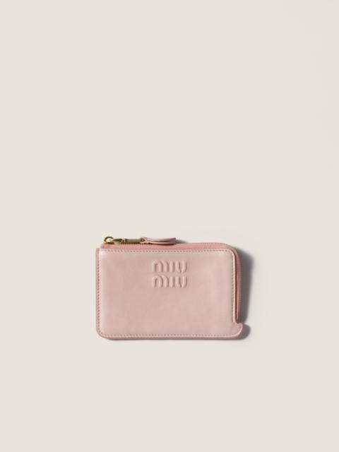 Miu Miu Nappa leather envelope card holder