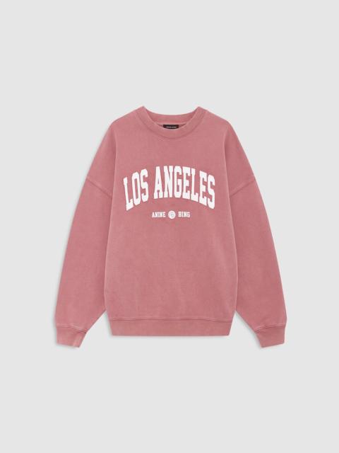 ANINE BING Miles Sweatshirt Los Angeles University - Earth Red