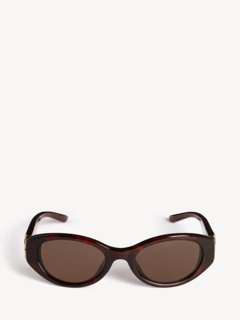 BALENCIAGA Women's Cosmo Round Af Sunglasses in Dark Brown Havana