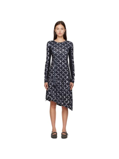 Andersson Bell Black Quilting Midi Dress