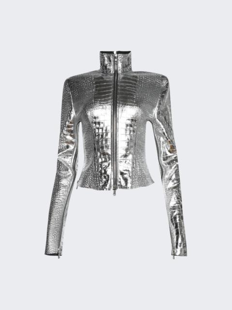 LaQuan Smith Fitted Jacket Silver