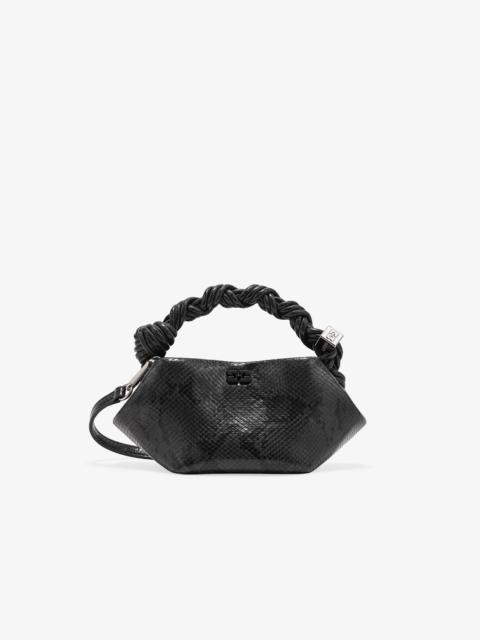 GANNI BLACK SNAKE MINI GANNI BOU BAG