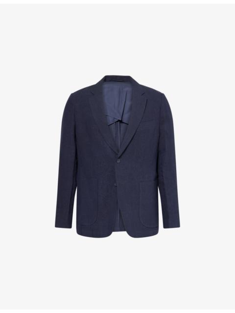 PERCIVAL Tailored Single-Breasted Linen Blazer
