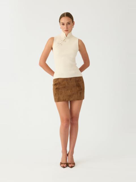 SAU LEE TILDA SUEDE SKIRT