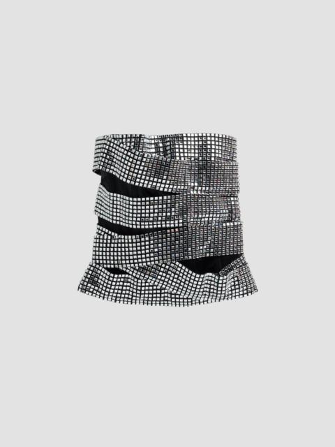 AREA Women's Disco Ball Strapless Top - Black