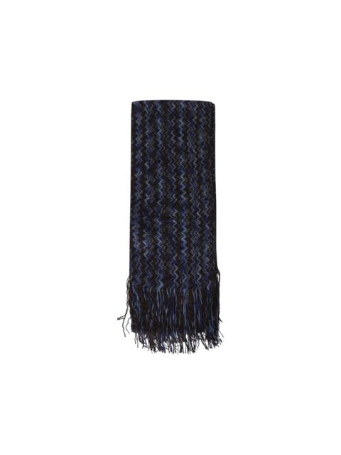 Missoni zigzag-pattern fringed scarf