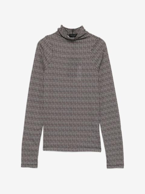 rag & bone houndstooth-pattern roll-neck top