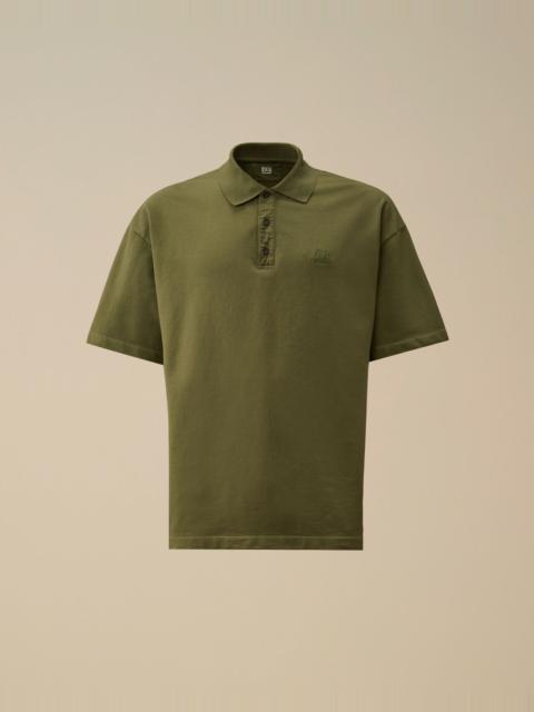 C.P. Company Micro Pattern Jersey Jacquard Polo