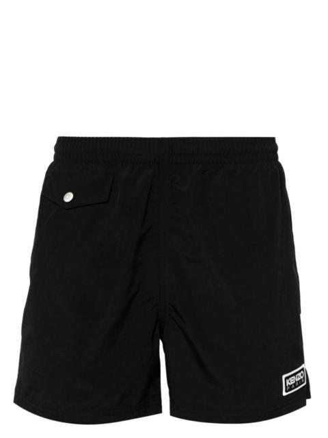 KENZO logo-patch swim shorts