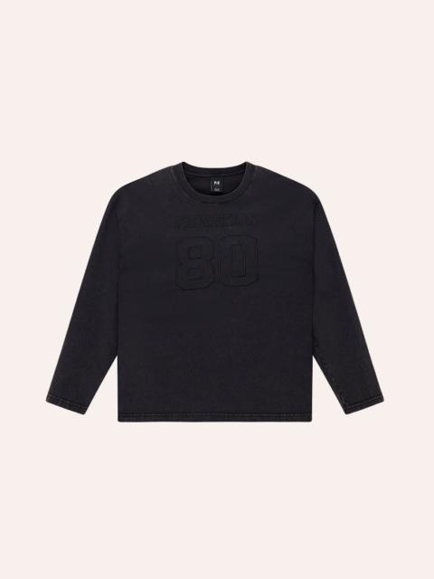 P.E NATION OVERSIZED LONG SLEEVE TEE IN WASHED BLACK