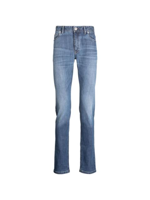 skinny-cut cotton jeans
