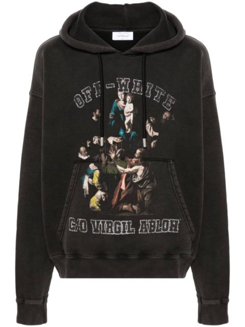 Off-White graphic-print cotton hoodie