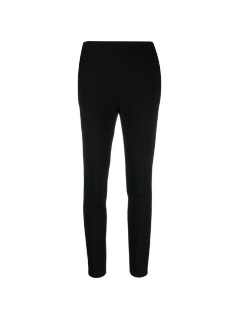 high-waisted cropped tailored trousers