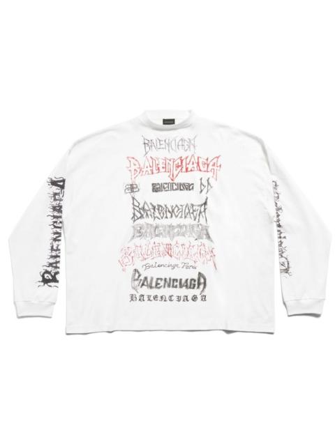 BALENCIAGA graffiti-logo crew-neck sweatshirt