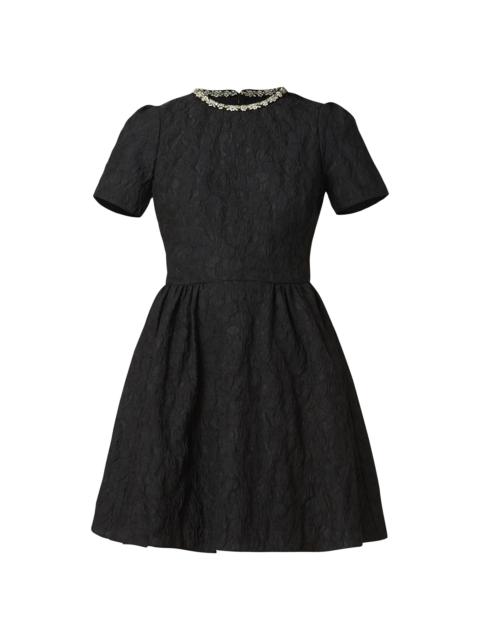 Shoshanna Women's Andie Textured Embellished Cocktail Dress - Jet Green Silver